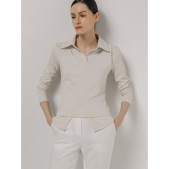 에이틴오비어 Airy Slim Layered Set (beige)
