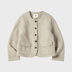 W ROUND HEM JACKET [BEIGE]