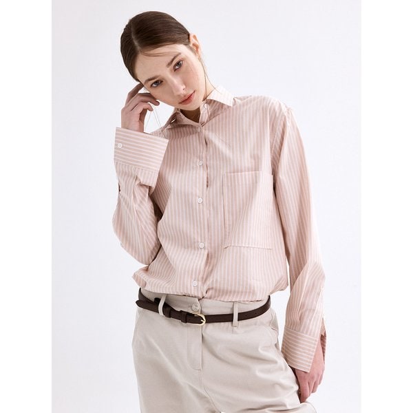 Marge striped shirt_beige
