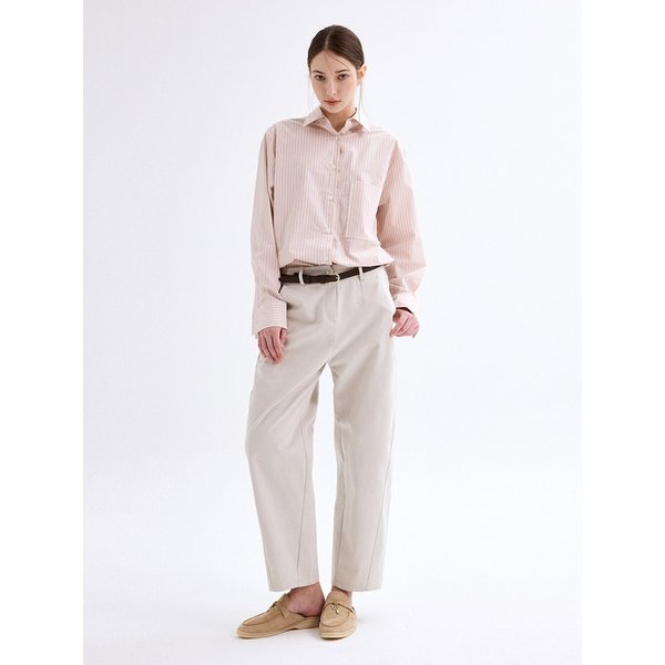 Marge striped shirt_beige
