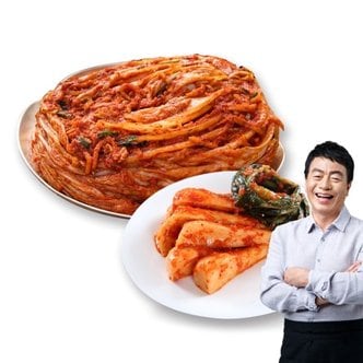 김하진 [쇼핑엔티 단독방송!!, 궁중수라간!!] 김하진의 별미 김치 세트 (포기김치 6kg+ 총각김치2kg)