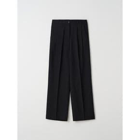 Rich Blend Two Tuck Wide Slacks - Black