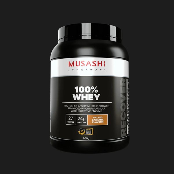 무사시 100% 웨이 유청 단백질 솔티드 카라멜 프로틴 파우더 900g