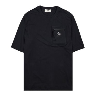 펜디 여성 로고 지퍼 포켓 티셔츠 FS7934 ANQS F0GME