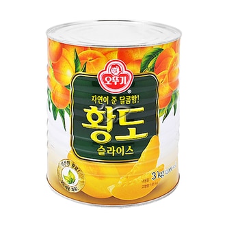  오뚜기 황도 슬라이스 3kg/ 4개