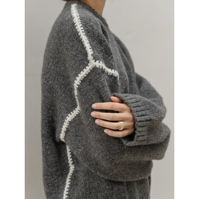 CHUNKY CRWNECK SWEATER_NFKN4140 (CHARCOAL)