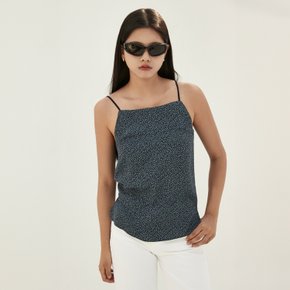 Jacquard Sleeveless Top- Blue Flower