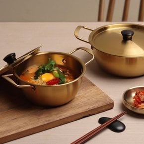 [인덕션 라면 냄비] 찌개 노랑 양은 알루미늄 티타늄,1호