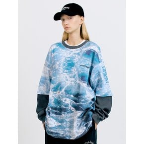 ARTWORK PRINT WAFFLE LAYERESD LONG SLEEVE TEE [2 COLOR]