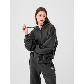 Rhombus Hood Zip-up Charcoal