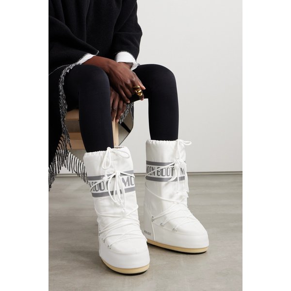 문부츠 아이콘 셸 인조 가죽 스노우 부츠 화이트 1647597307949103