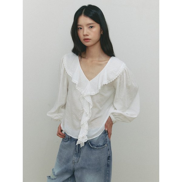 ROSY FRILL BLOUSE(WT)