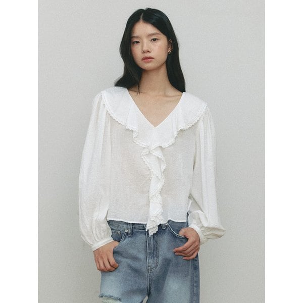 ROSY FRILL BLOUSE(WT)