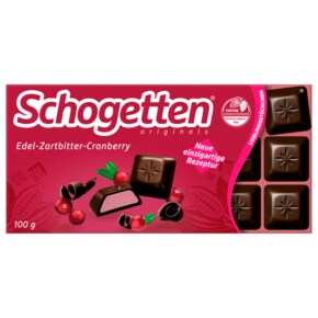 쇼게튼 Schogetten 노블 다크 초콜릿 크랜베리 100g