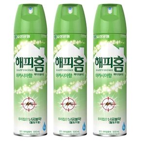 유한양행 해피홈 아카시아향 에어로솔 500ml 3개