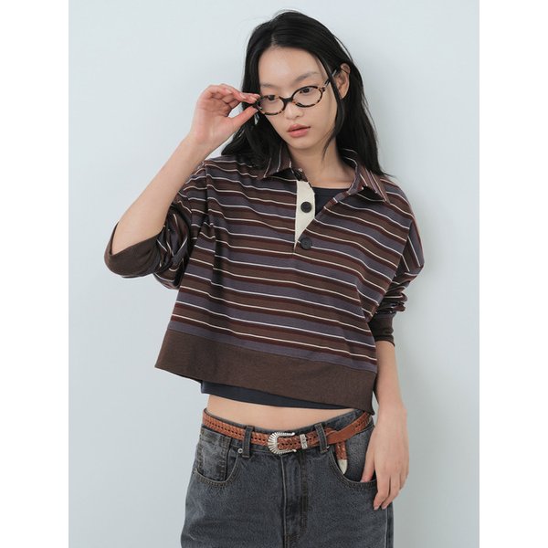 멀티 스트라이프 럭비 스웨트 셔츠_2COLORS