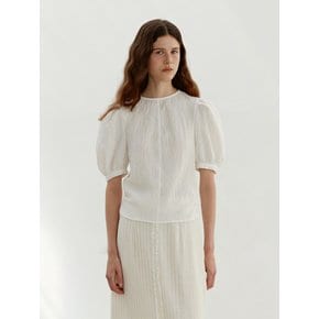 TWR SHIRRING PUFF BLOUSE WHITE