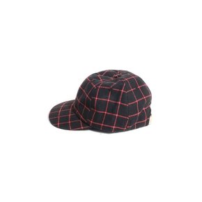 MODERN CHECK BALL CAP - BLACK