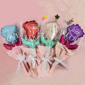 장미 플라워꽃다발 DIY 키트  풍선 생일파티 선물 촬영소품 축하