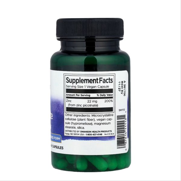 아연 징크 피콜리네이트 22mg 60캡슐