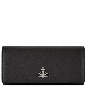 51120005 L001N SAFFIANO LONG CARD HOLDER N402LA BLACK [] [비비안 웨스트우드] 긴 지갑 여성