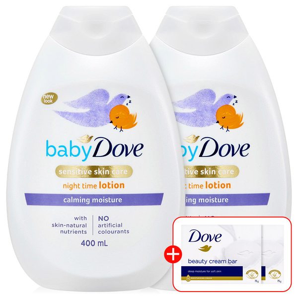 [도브 비누 증정!]도브 베이비 로션 400ml 2개 (카밍/리치)