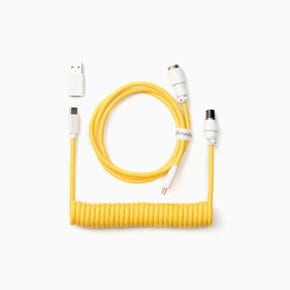 8K 파스텔 항공 케이블 코일 USB C타입 스트레이트 옐로우