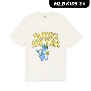 MLB키즈 (공식)24SS 드래곤 반팔 티셔츠 NY (Cream) 7ATSDN143-50CRS