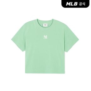 [코리아공식]베이직 스몰로고 크롭 반팔 티셔츠 NY (Mg.Green)