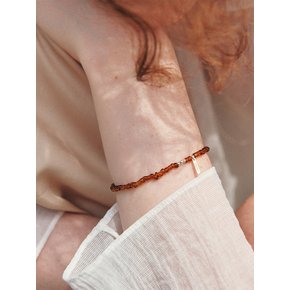 [925 silver] Huit.silver.83 / brun bracelet