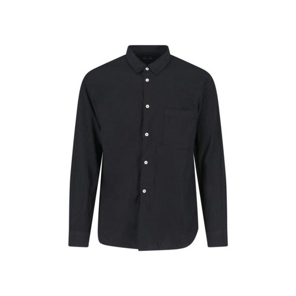 26SS 꼼데가르송 옴므 플러스 폴리에스터 슈링크 셔츠 PZ B004 PER 1 BLACK DOM