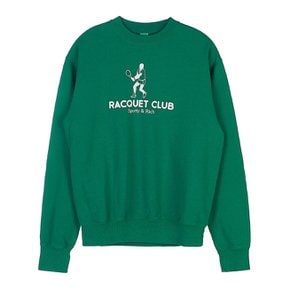 [라벨루쏘] [스포티앤리치] 공용 라켓 클럽 크루넥 맨투맨 RACQUET CLUB CREWNECK GRASS WHITE