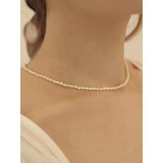 하스 LV039 Classic freshwater pearl necklace.