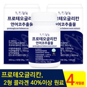 뉴프레이 프로테오글리칸 연어코추출물 콘드로이친 600mg X 120정 4개월분