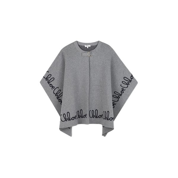 여성 니트 케이프 코트 헤더그레이 C20667 A46