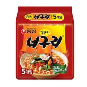 농심 얼큰한 너구리 봉지라면 낱개 120g x 10개