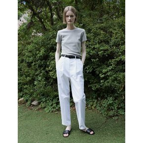 HANA COTTON CHINO PANTS (WHITE)