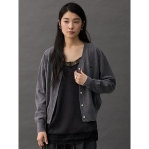 AUNE CASHMERE CARDIGAN - GRAY