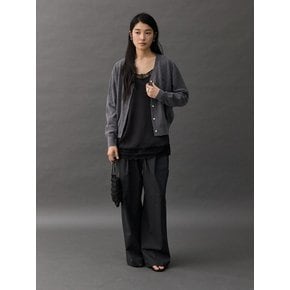 AUNE CASHMERE CARDIGAN - GRAY