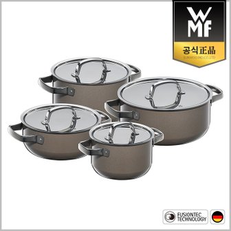 WMF 퓨전테크 제노 냄비 4종 세트 다크브라스(16H,20L,20H,24L)