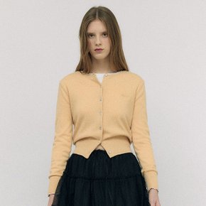 BASIC ROUND CARDIGAN YELLOW