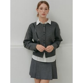 소피 버튼 니트 가디건_차콜 / SOPHIE BUTTON KNIT CARDIGAN_CHARCOAL