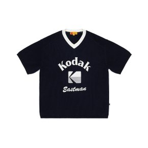 [공식](정상가 : 129,000원) 레시피 반팔 니트 티셔츠 NAVY