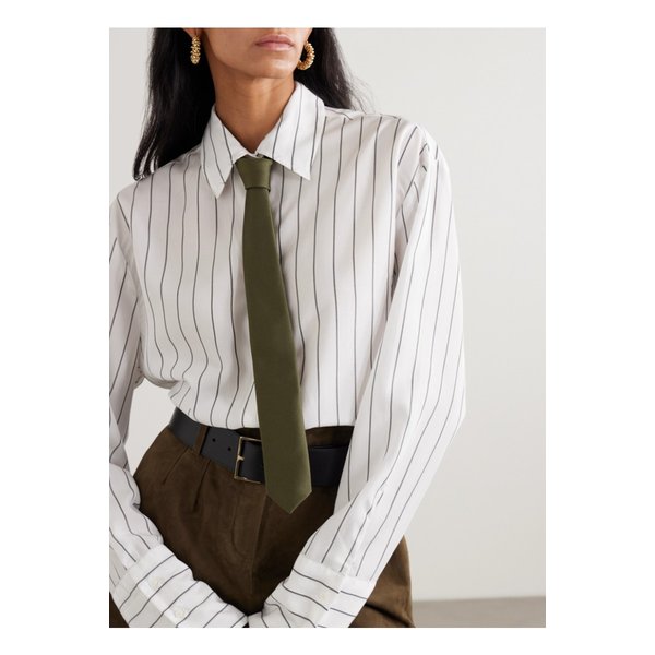 더프랭키샵 르네 새틴 타이 밀리터리 그린 1647597360482642