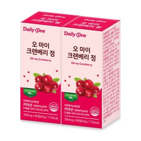 오 마이 크랜베리 정 요로건강 500mg X 90정 2통