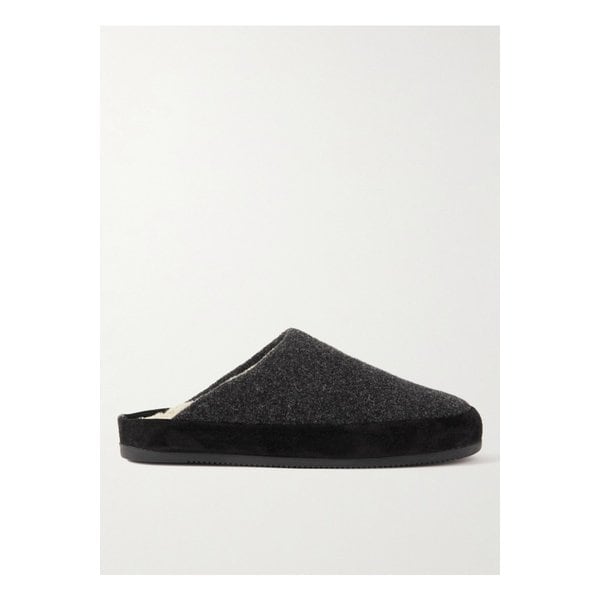 물로 스웨이드 트리밍 시어링 안감 울 슬리퍼 그레이 1647597322878027