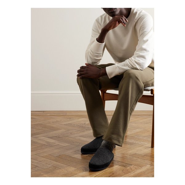 물로 스웨이드 트리밍 시어링 안감 울 슬리퍼 그레이 1647597322878027