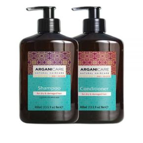 ARGANICARE 아르간 오일&시어버터 건조손상모발용 샴푸 400ml+헤어 컨디셔너 400ml