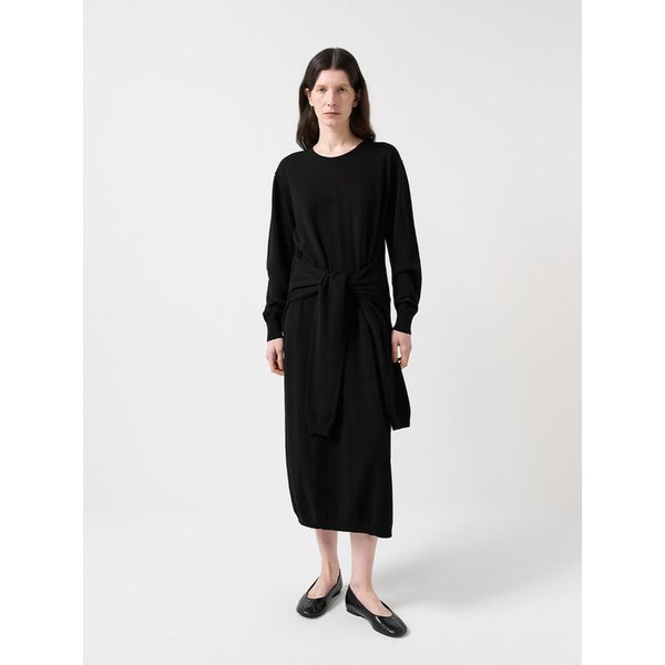 맥시 니트 원피스-블랙