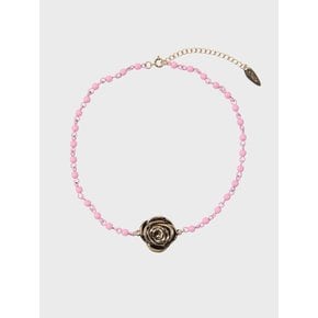 CANDY BALL ROSE CHOKER (PINK)